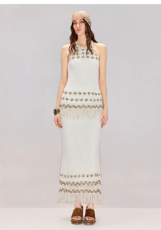 Printed midi skirt white mid length skirt