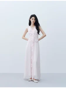 2026 Early Spring New Pink Long Skirt