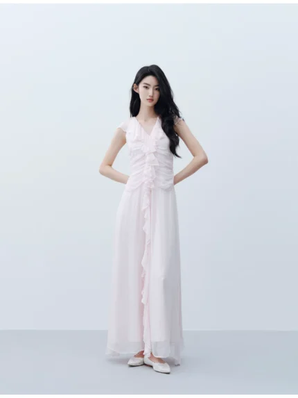 2026 Early Spring New Pink Long Skirt