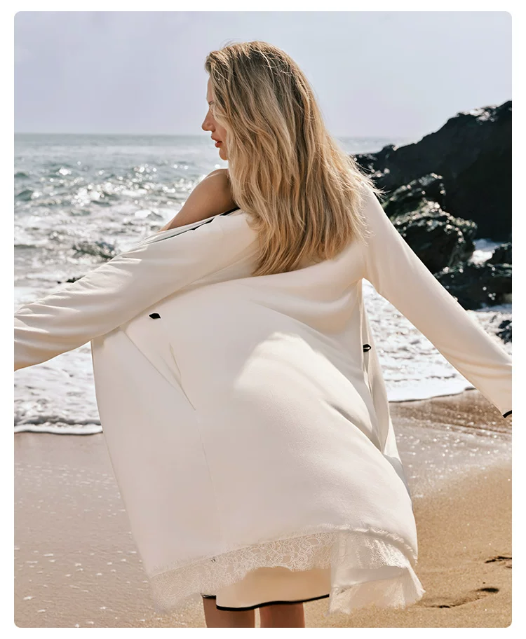 Modal skin friendly breathable home morning gown and nightgown Modal skin friendly breathable home morning gown and nightgown