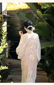 Silk dress, mulberry silk morning gown, nightgown