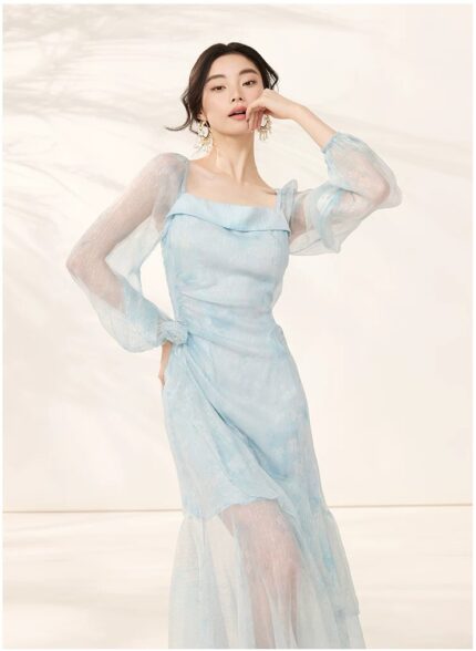Silk dress 2026 spring new design