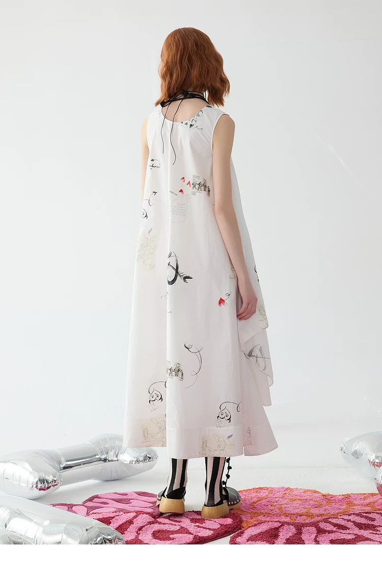 Vintage artistic style printed large skirt long skirt!!556579686 Vintage artistic style printed large skirt long skirt
