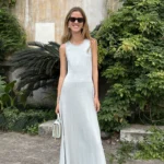 knitted long skirt