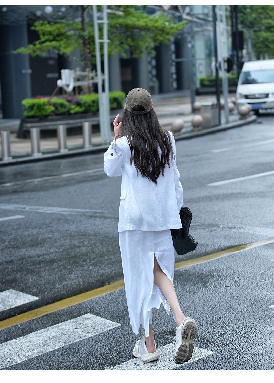 White linen camisole dress!!2214157561576 White linen camisole dress