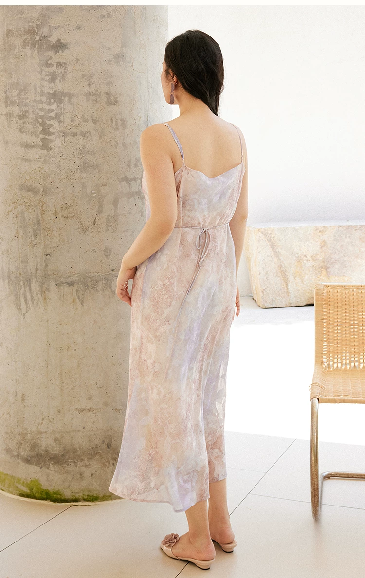 Fairy Fragmented Flower Swinging Neck Chiffon Strap Dress Fairy Fragmented Flower Swinging Neck Chiffon Strap Dress