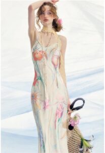 Printed camisole dress