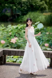 Original Embroidered Strap Dress for Women's New Chinese Style Long Dress