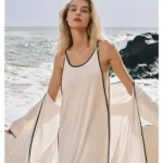 Modal skin friendly breathable home morning gown and nightgown