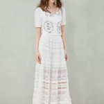 French hollow lace skirt
