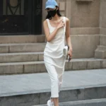 Slimming jumpsuit with elegant camisole long skirt