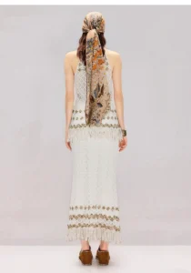 Printed midi skirt white mid length skirt