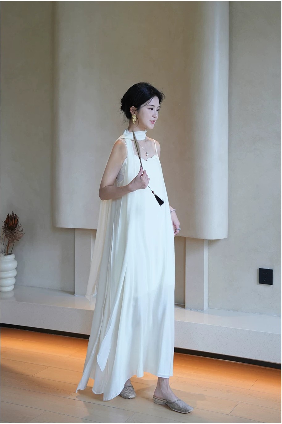 100% Tencel Apricot Strap Dress 100% Tencel Apricot Strap Dress