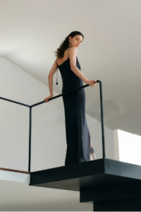 Acetate satin camisole dress