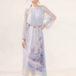 Silk dress 2026 silk printed long skirt, light luxury French skirt