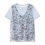 Casual ink painting short sleeved T-shirt for women