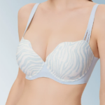Women's thin summer shell cup big chest gathering bra