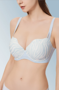 Women's thin summer shell cup big chest gathering bra