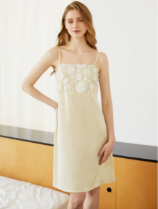 Flower Lace Splicing Women's Pajama Strap Sleeping Skirt