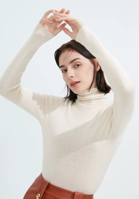 Pure wool winter new wool knitted sweater slim fit sweater for women
