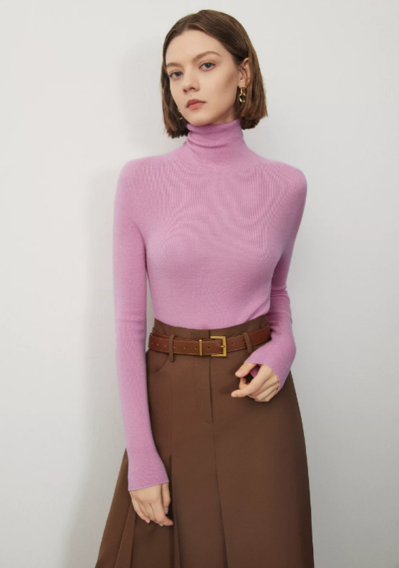 Pure wool winter new wool knitted sweater slim fit sweater for women