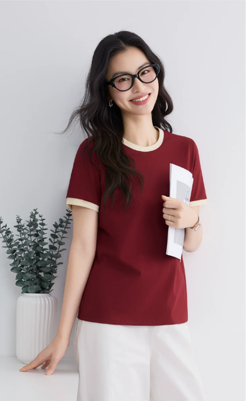 Cotton short sleeved t-shirt for women