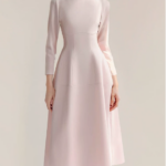 Pink long sleeved dress for women