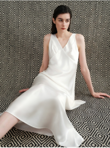 Mermaid acetate single-sided commuting dress