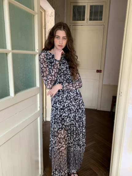 Sleeves, chiffon, floral spring dress