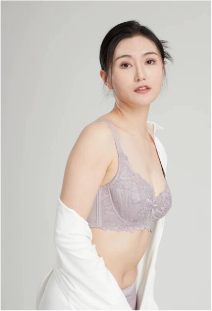 Underwear Big Chest Show Small Full Cup Sexy Lace Thin Bra