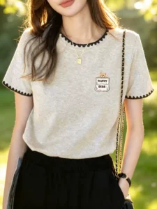 New pure cotton short sleeved T-shirt