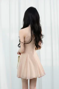 Waist slimming silk dress, fairy dress