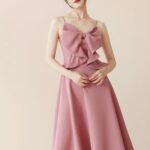 Bow shaped camisole skirt