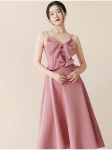 Bow shaped camisole skirt