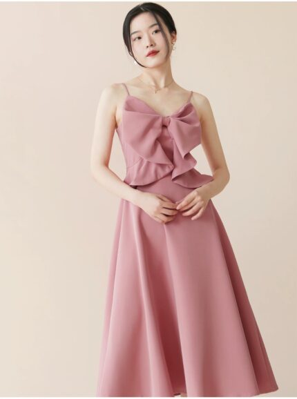 Bow shaped camisole skirt