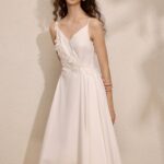 suspender waist cinching dress