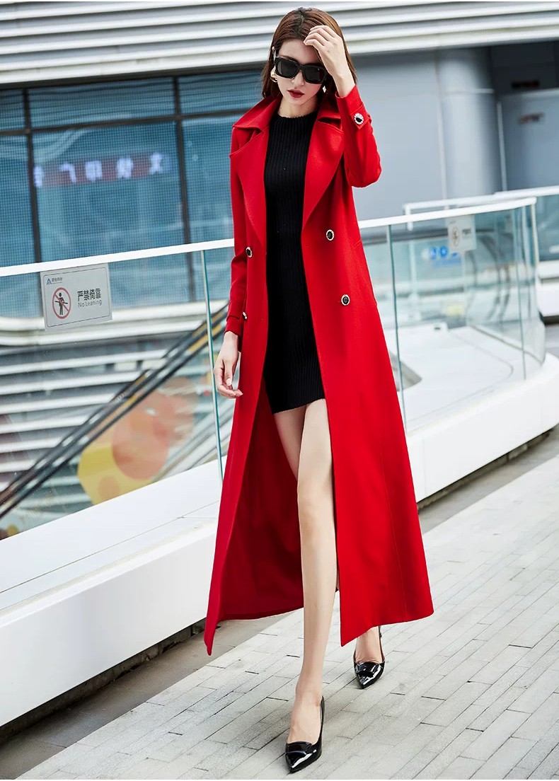 Long windbreaker women's spring and autumn 2026 new style Long windbreaker women's spring and autumn 2026 new style