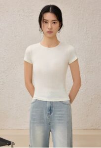 Tencel facial mask T-shirt short sleeve