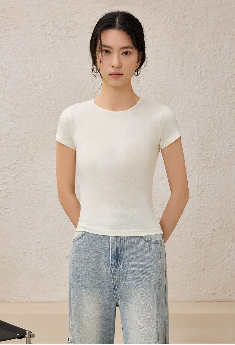 Tencel facial mask T-shirt short sleeve Tencel facial mask T-shirt short sleeve