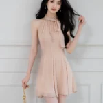 Waist slimming silk dress, fairy dress