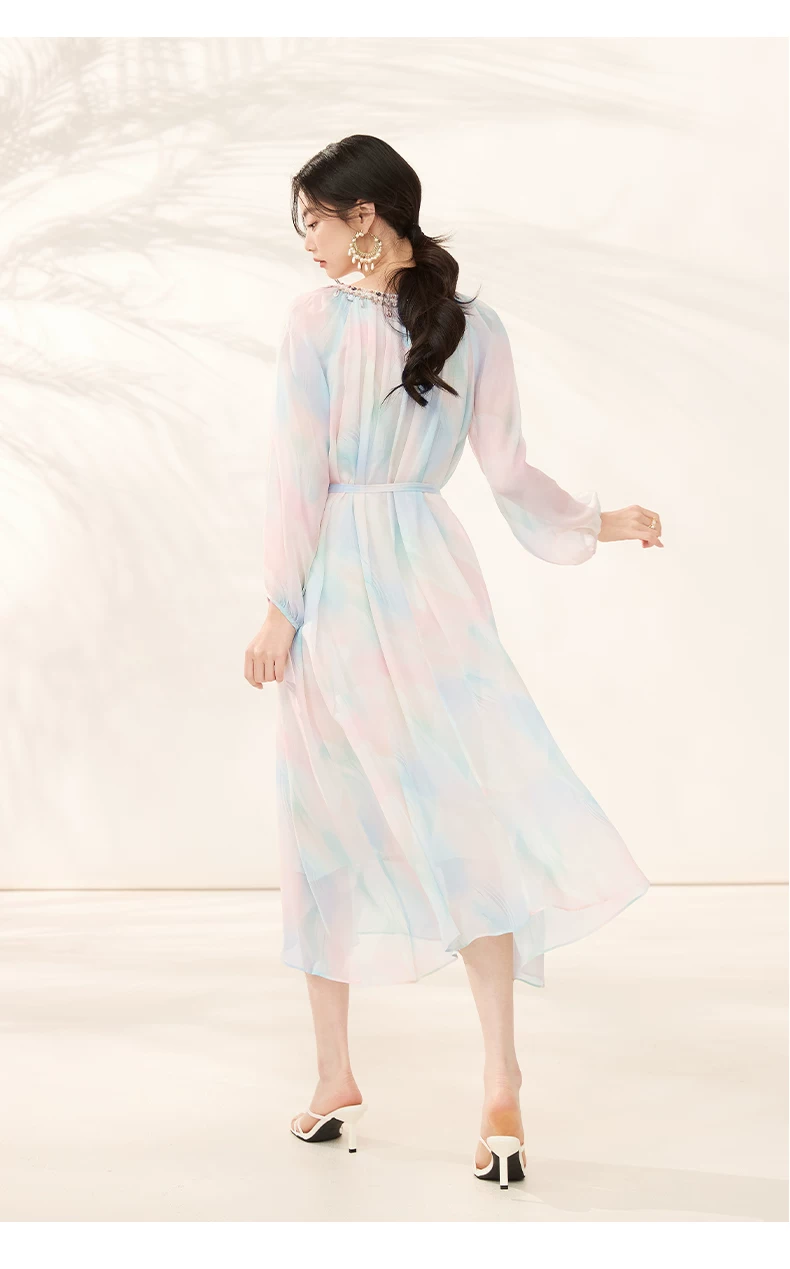 French floral mulberry silk temperament skirt French floral mulberry silk temperament skirt