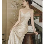 Long camisole acetate vest camisole dress