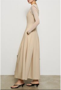 Knitted wool French vest dress