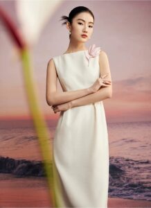 Unique and niche acetic acid dress
