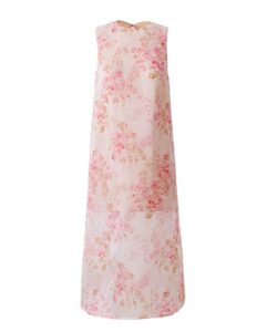 100 mulberry silk organza 12 mm printed dress