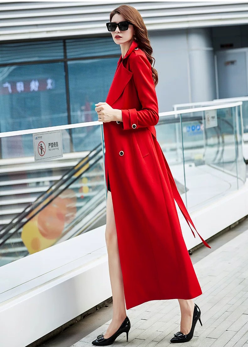 Long windbreaker women's spring and autumn 2026 new style!!3284282001 Long windbreaker women's spring and autumn 2026 new style