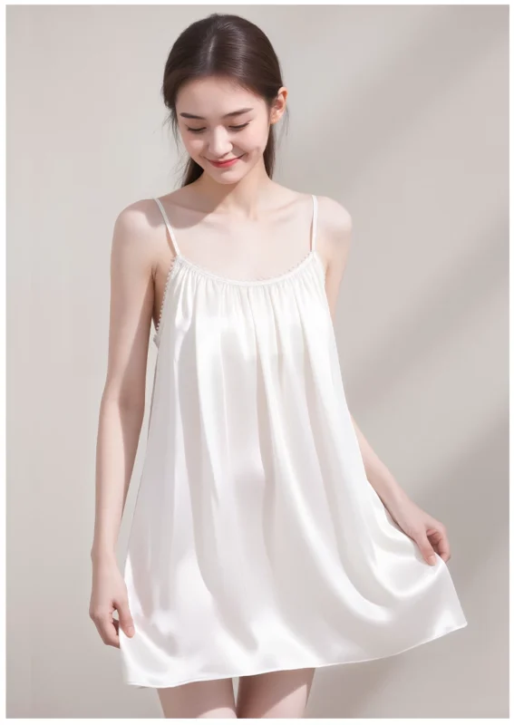 New Pure Desire Sexy Silk Strap Sleeping Skirt for Women