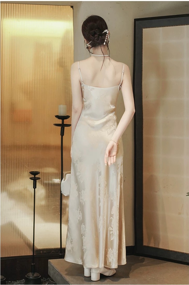 Long camisole acetate vest camisole dress Long camisole acetate vest camisole dress