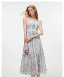 Strap Long Dress for Women 2026 New Bohemian Lace Sleeveless Dress