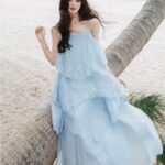 Lace lace French suspender puffy cake skirt